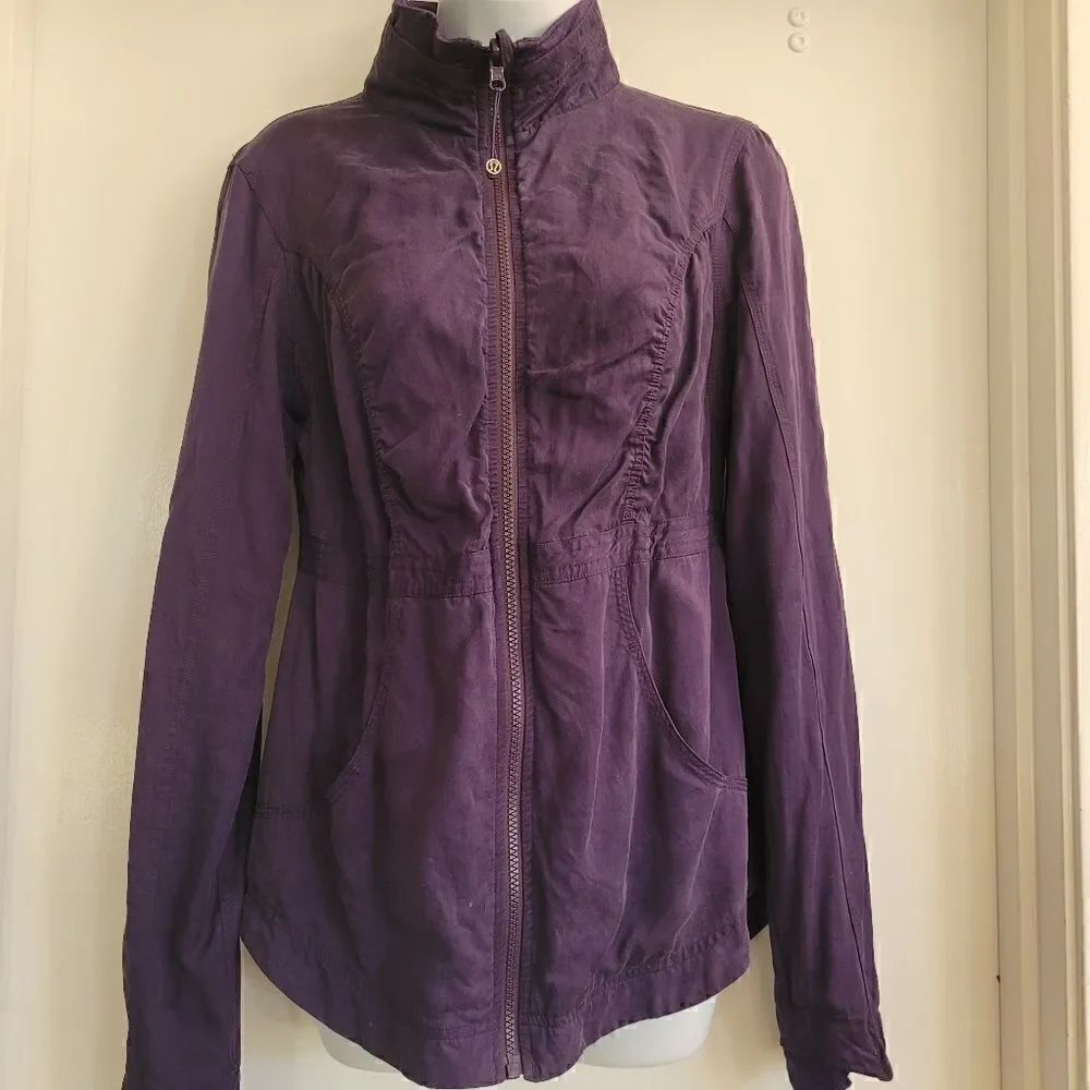 Lululemon Reversible Jacket INNER PEACE Fit & Flare Purple Yoga